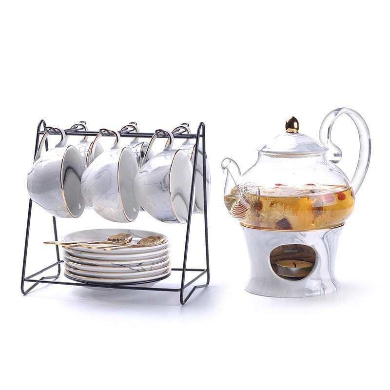 Elegant Tea Set, Gray Tea Cups, Nordic Coffee Cup - available at Sparq Mart