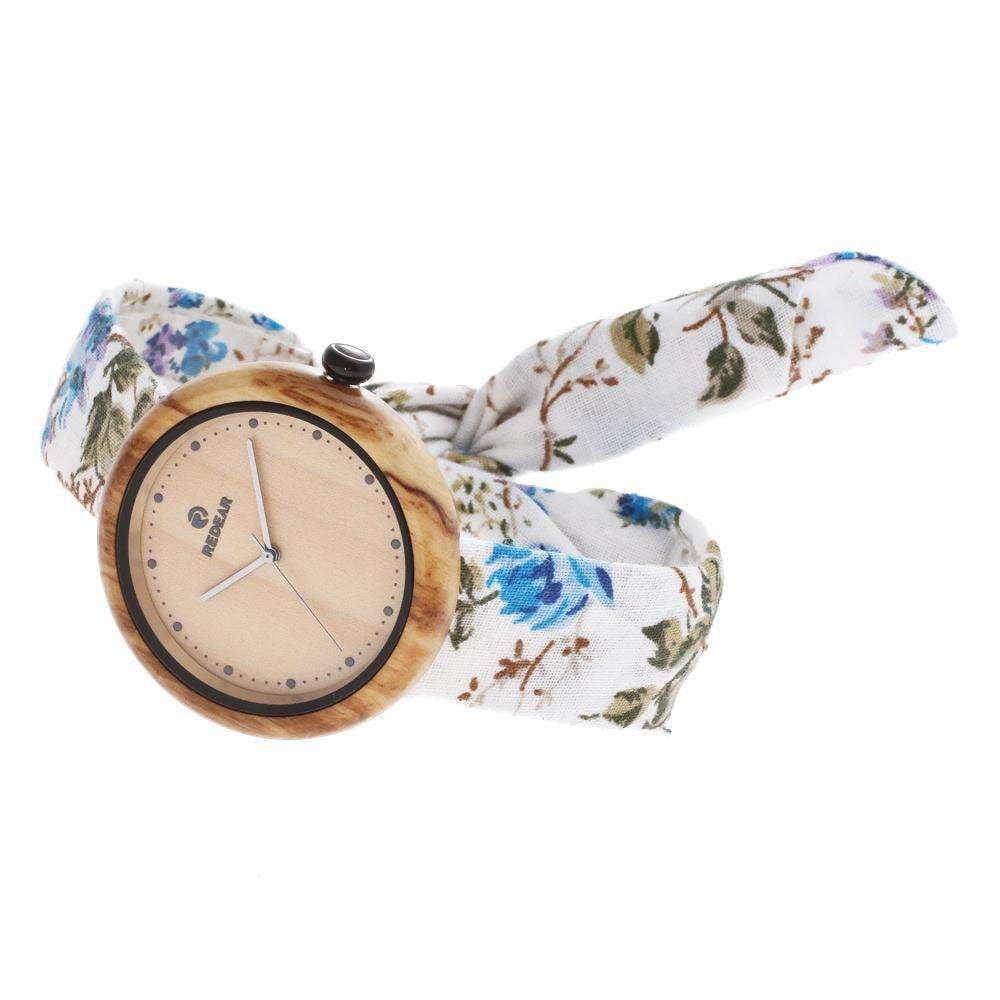 Canvas Strap Timepiece, Eco-Friendly Wood Watch, Natural Olive Watch - available at Sparq Mart