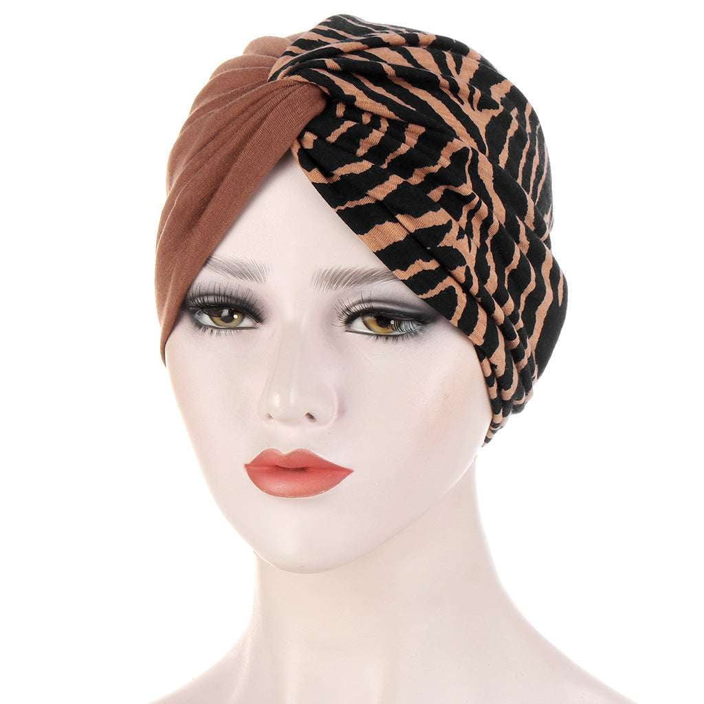 Calico Twisted Band, Patchwork Hair Accessory, Twisted Headband Cap - available at Sparq Mart