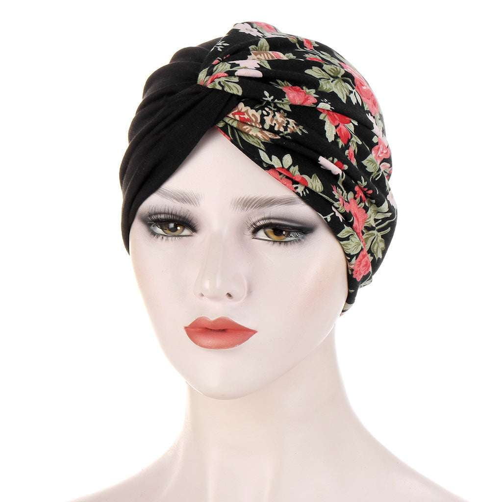 Calico Twisted Band, Patchwork Hair Accessory, Twisted Headband Cap - available at Sparq Mart