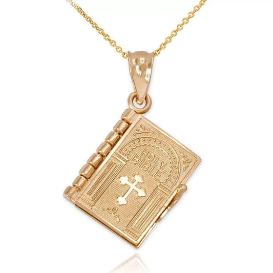 Custom Bible Book Pendant, Personalized Bible Necklace - available at Sparq Mart