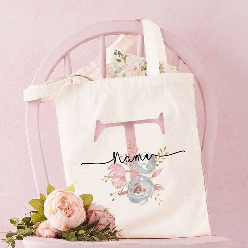 Custom Alphabet Bags, Personalized Canvas Tote, Unique Letter Totes - available at Sparq Mart