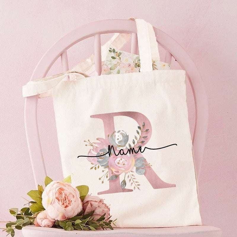 Custom Alphabet Bags, Personalized Canvas Tote, Unique Letter Totes - available at Sparq Mart