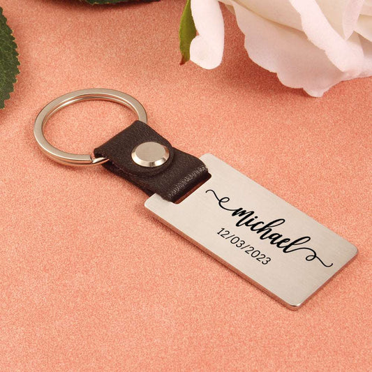 Customized Keychain, Memorable Engraved Gift, Personalized Keepsake Accessory - available at Sparq Mart