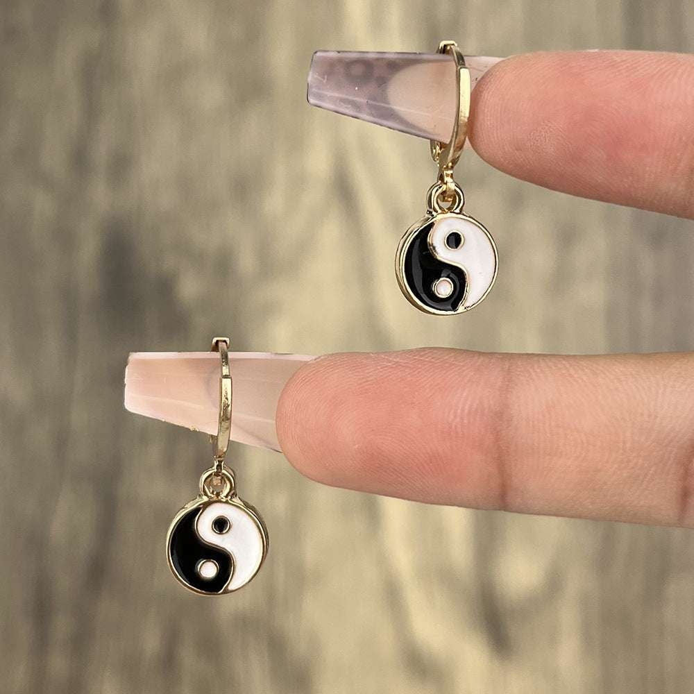 Personalized Gossip Accessory, Unique Design Earrings, Yin Yang Earrings - available at Sparq Mart