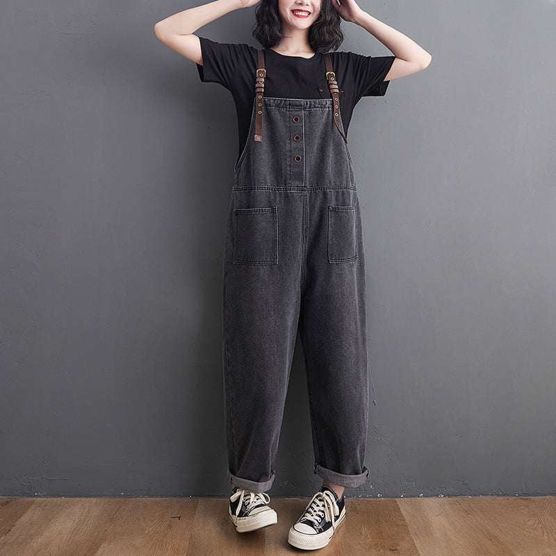 Plus Size Overalls, Slim Denim Overalls, Spring Denim Fashion - available at Sparq Mart