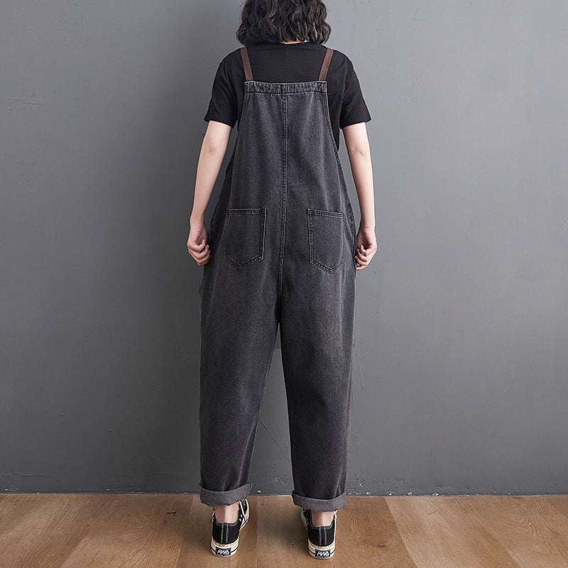 Plus Size Overalls, Slim Denim Overalls, Spring Denim Fashion - available at Sparq Mart