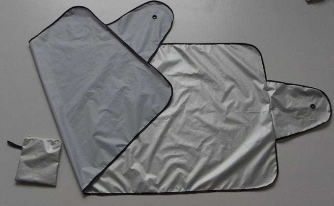 Car Sunshade Cover, Durable Sunshade Protector, Silver-coated Snow Shield - available at Sparq Mart