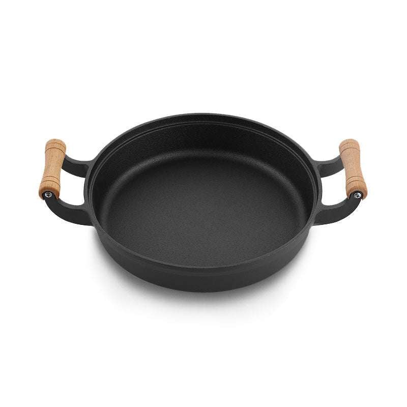 Durable Cast Iron Pot, Uncoated Iron Cookware, Versatile Cooking Pot 31cm - available at Sparq Mart