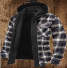 Casual Hooded Jacket, Two-Piece Plaid Jacket, Wholesale Jacket Styles - available at Sparq Mart