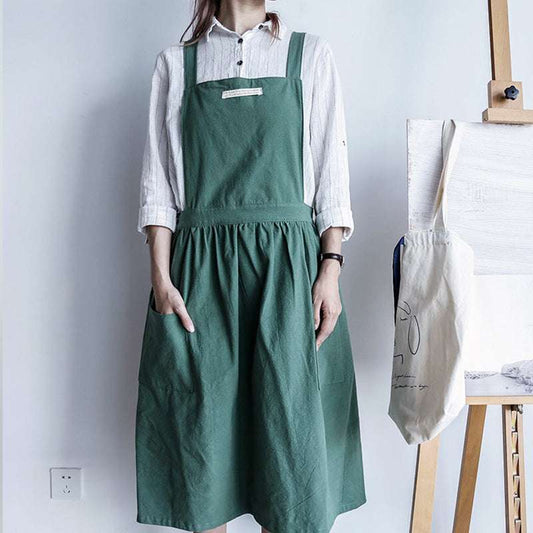 cotton kitchen apron, premium kitchen apron, simple kitchen apron - available at Sparq Mart