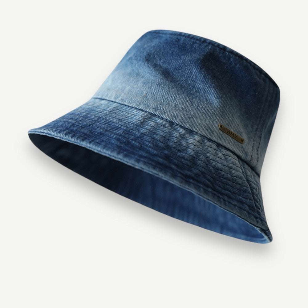 Denim Basin Hat, Durable Denim Headwear, Vintage Style Caps - available at Sparq Mart