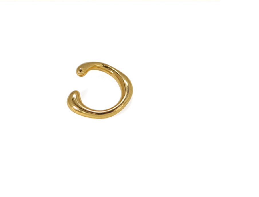 Gold Ear Clip, High Color Retention, Vacuum Plating - available at Sparq Mart