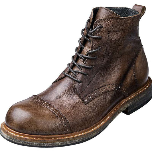 British style, high-top leather shoes, Leather Martin boots - available at Sparq Mart