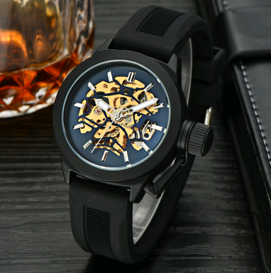 automatic hollow watches, high-end men's watches, steel belt watches - available at Sparq Mart