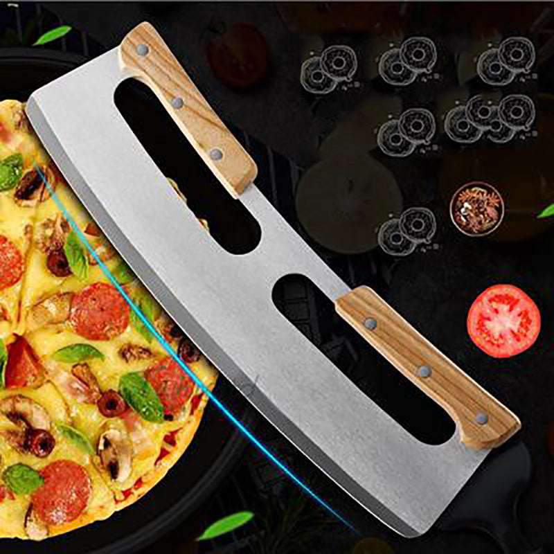 Double grip pizza cutter, Nougat baking tool, Pizza cutter tool - available at Sparq Mart