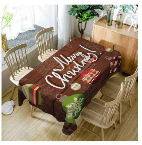 digital printing, polyester waterproof, Santa tablecloth - available at Sparq Mart