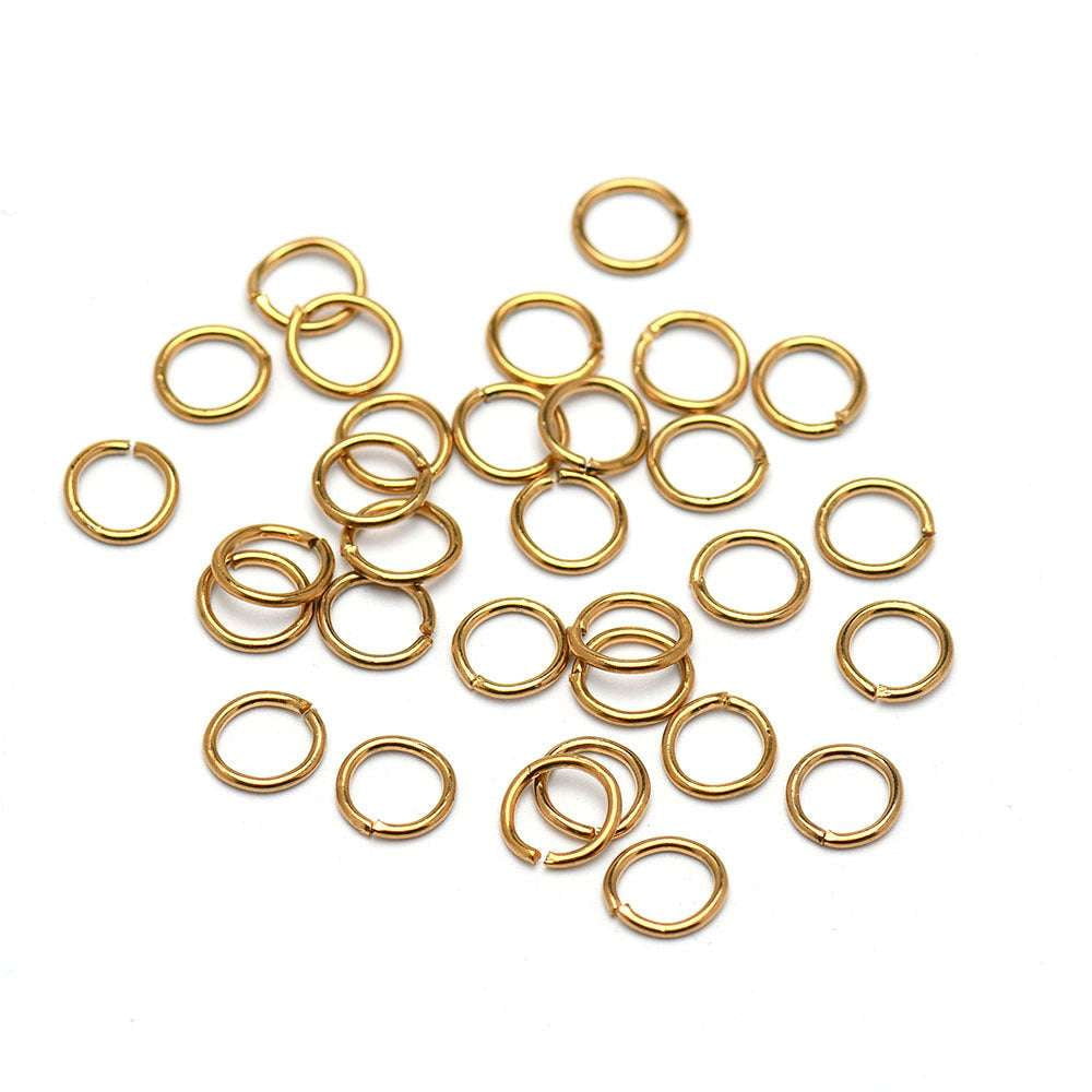 Electrolysis Process Rings, Stainless Steel Jewelry, Vacuum Gold-Plated - available at Sparq Mart