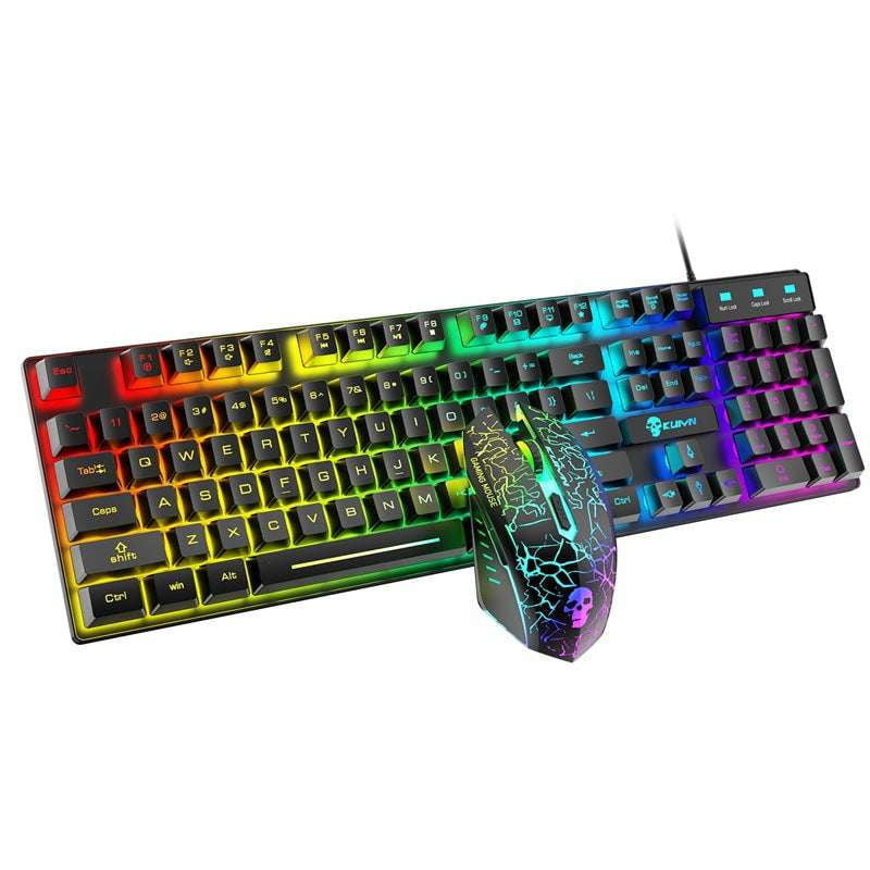 LED Mouse Bundle, Luminous Keyboard Combo, RGB Gaming Set - available at Sparq Mart