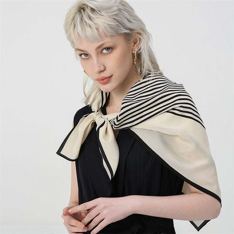 Premium Silk Scarf, Silk Crepe Scarf, White Crepe Scarf - available at Sparq Mart