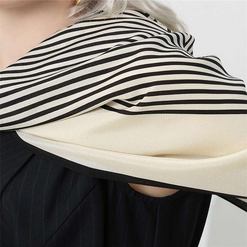 Premium Silk Scarf, Silk Crepe Scarf, White Crepe Scarf - available at Sparq Mart