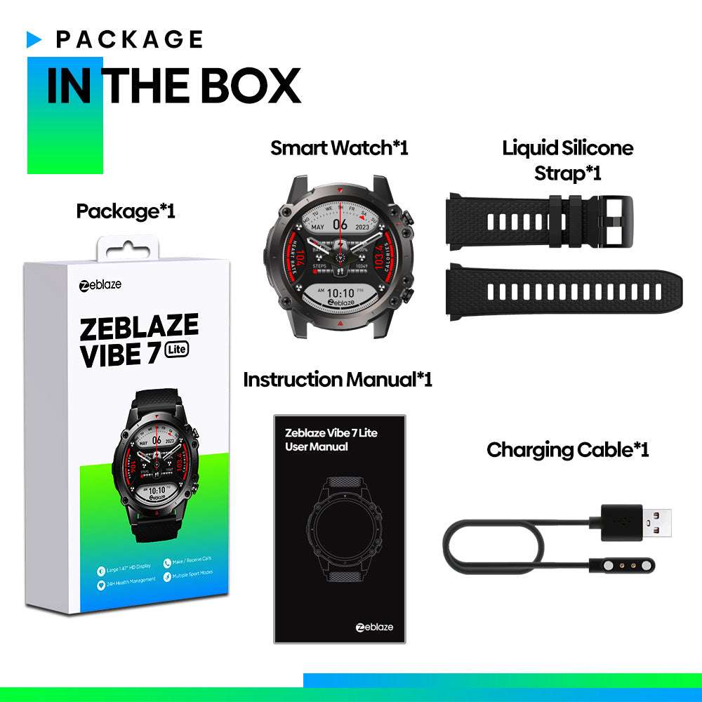 Bluetooth Sports Watch, Lite Bluetooth Watch, Zeblaze VIBE 7 - available at Sparq Mart