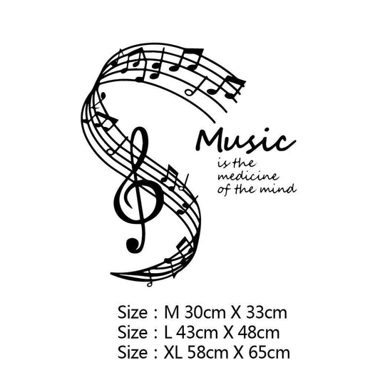 Decorative Note Wall Decals, Musical Decoration Stickers, Superior PVC Wall Art - available at Sparq Mart