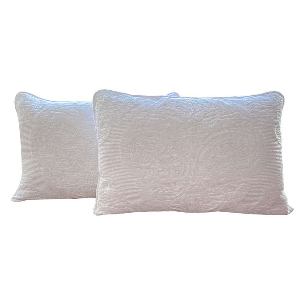 American Style Bedding, Embroidered Pillowcase Set, Quilted Cotton Pillowcase - available at Sparq Mart