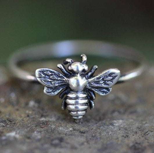 Fashion Alloy Ring, Retro Bee Ring, Simple Silver Ring - available at Sparq Mart