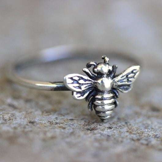 Fashion Alloy Ring, Retro Bee Ring, Simple Silver Ring - available at Sparq Mart