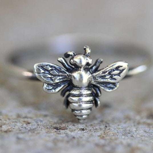 Fashion Alloy Ring, Retro Bee Ring, Simple Silver Ring - available at Sparq Mart