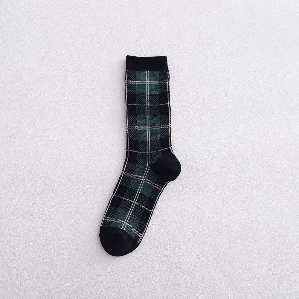 British Checkered Socks, Long Tube Pile Stockings, Retro Tube Socks - available at Sparq Mart