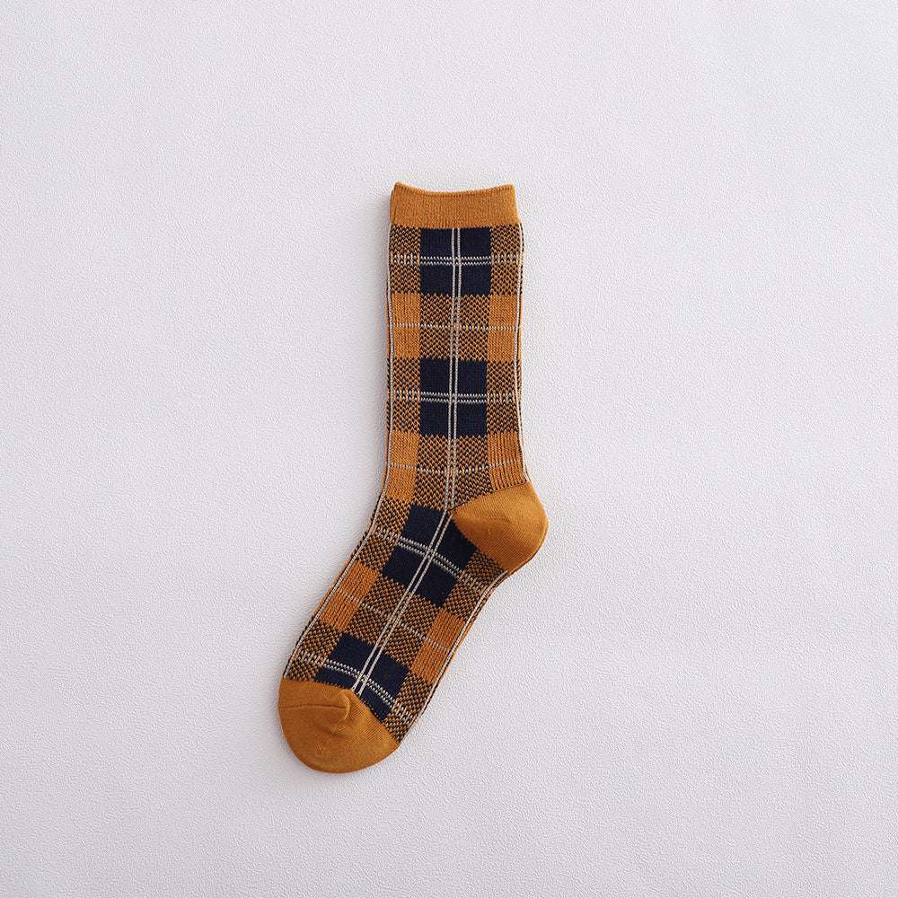 British Checkered Socks, Long Tube Pile Stockings, Retro Tube Socks - available at Sparq Mart