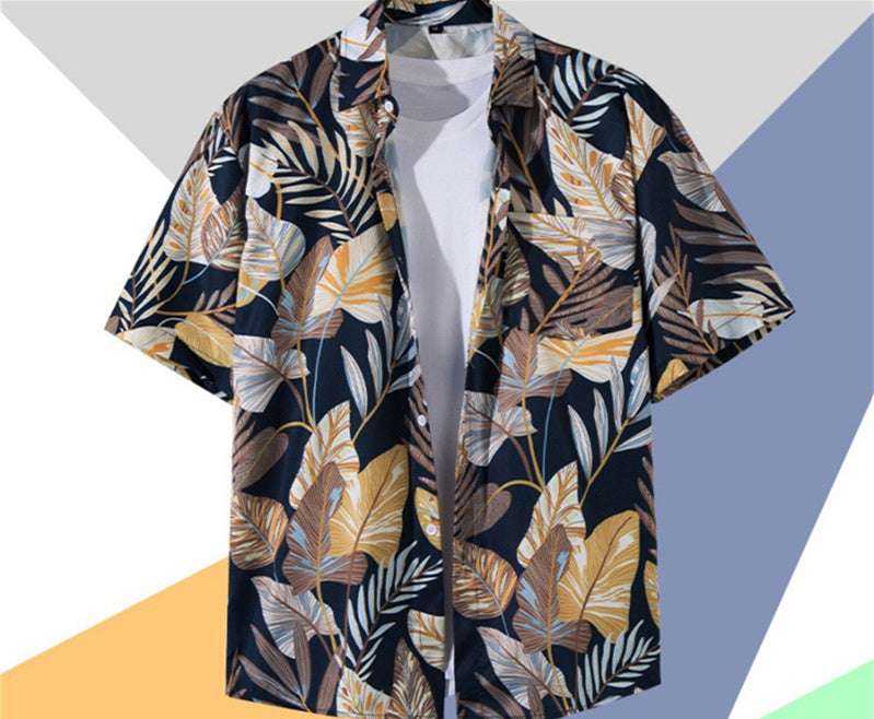 Retro Men's Shirt, Retro Printed Shirt, Short Sleeve Men's Top - available at Sparq Mart