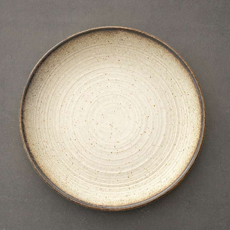 Durable Plate, Retro Stoneware Plate, Stylish Tableware - available at Sparq Mart