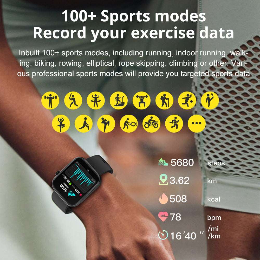 Heart Rate Meter, Sports Smart Watch, Waterproof Smart Watch - available at Sparq Mart