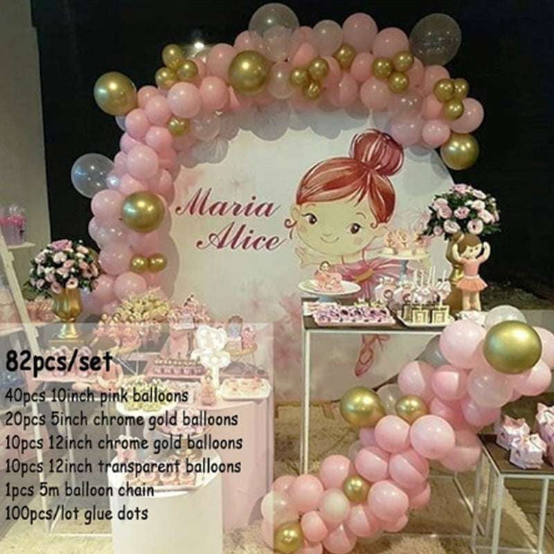 Balloon Arch Kit, Party Decoration Background, Rose Gold Balloons - available at Sparq Mart