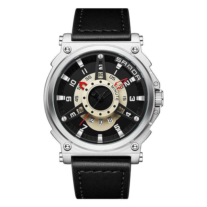 Creative Belt Watch, Large Dial Watch, Men's Quartz Watch - available at Sparq Mart