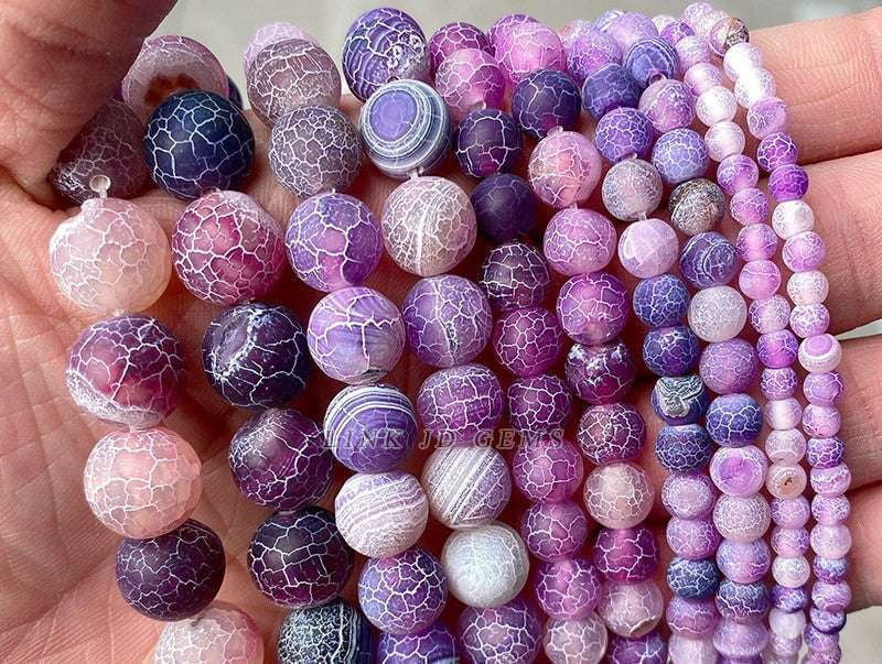 Colored Agate Stones, Cracked Agate Jewelry, Frosted Agate Beads - available at Sparq Mart