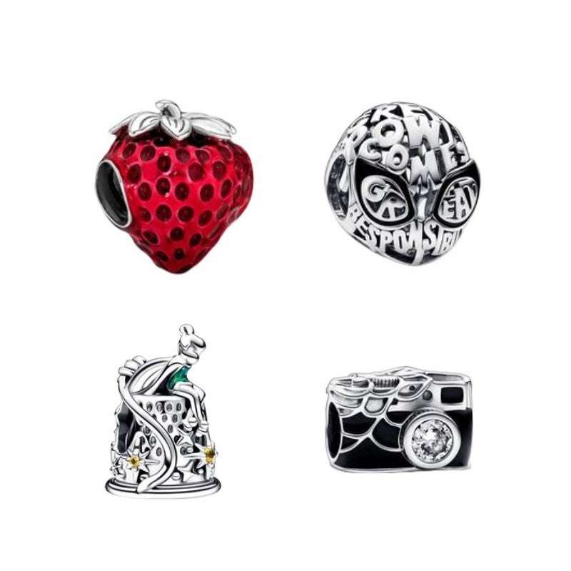 Pan Family Love Lock String, S925 Strawberry String, Sterling Silver Family Love Lock - available at Sparq Mart