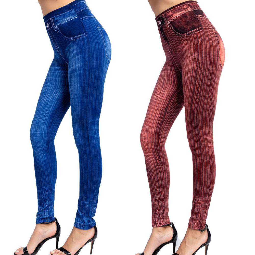 Cropped Pants, Slim Fit Trousers, Striped Denim Leggings - available at Sparq Mart