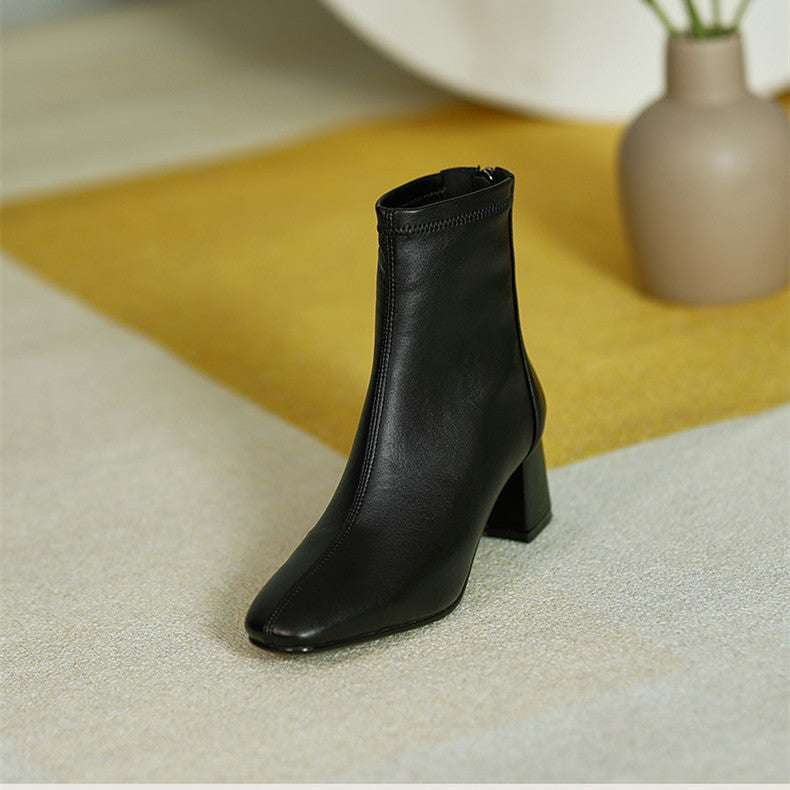 All-match High Heels, Commuter Elastic Heels, Rectangular High Heels - available at Sparq Mart