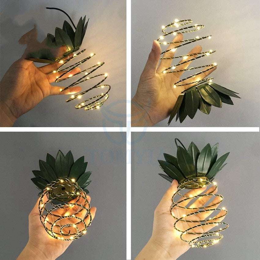 Garden Fairy Lights, Outdoor Solar Decor, Solar Pineapple Lights - available at Sparq Mart