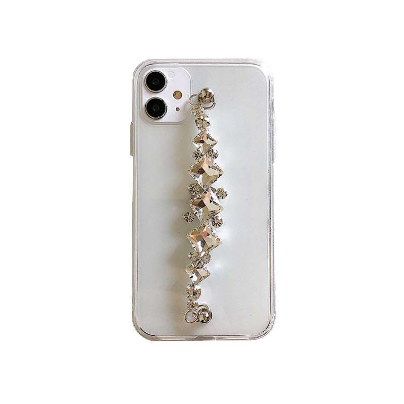 1. Transparent rhinestone phone case, 2. Trendy bracelet case, 3. Wholesale phone accessories - available at Sparq Mart