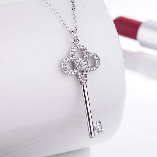 Heart Crown Necklace, Light Luxury Necklace, Sterling Silver Necklace - available at Sparq Mart