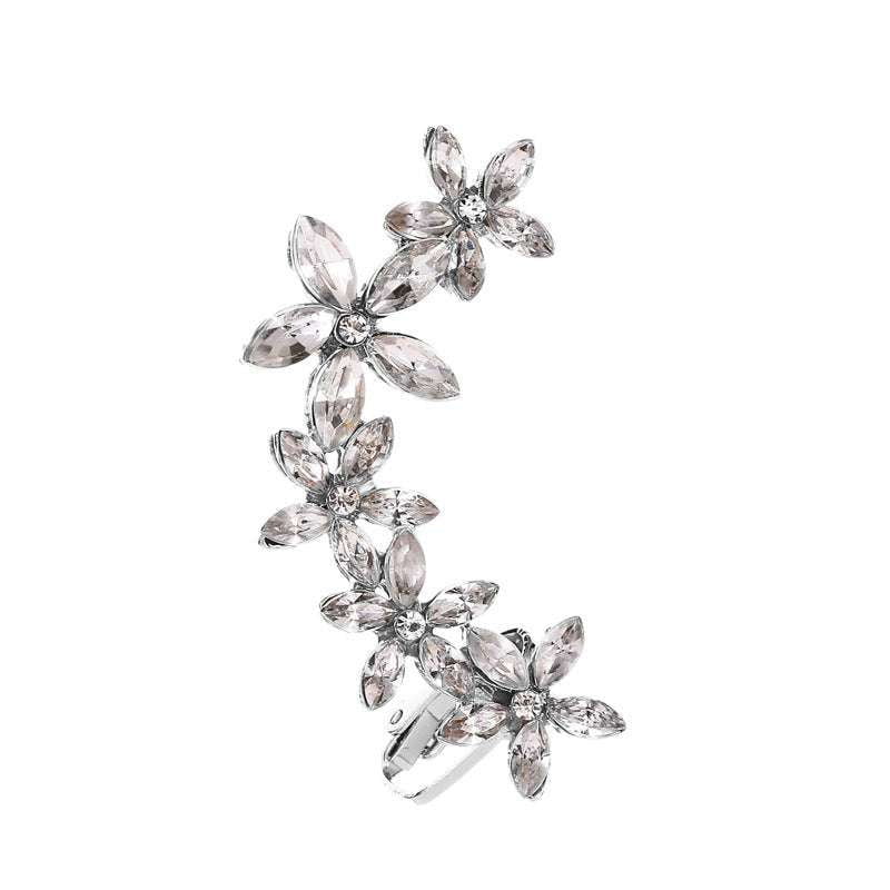 crystalline butterfly clip, elegant ear jewelry, unique clip earrings - available at Sparq Mart