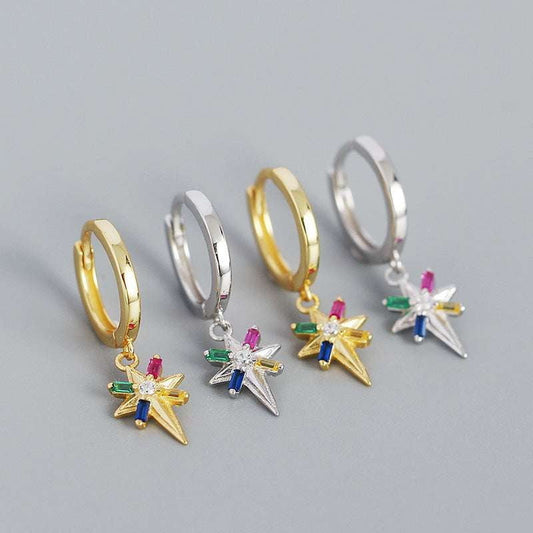 Colored Metal Ear Buckle, Diamond Ear Buckle, Sparkling Star Ear Buckle - available at Sparq Mart