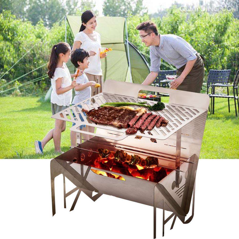 Outdoor Grill, Portable Single Grill, Stainless Steel Grill - available at Sparq Mart