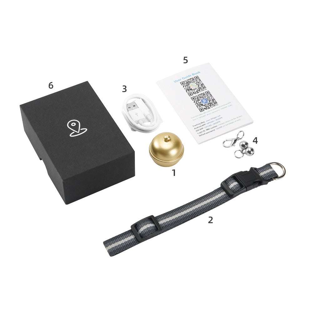 Interchangeable Card, IP67 Waterproof, Pet GPS Bell Locator - available at Sparq Mart