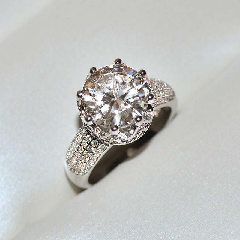 Eight-claw ring, Luxury jewelry women, Platinum diamond ring - available at Sparq Mart